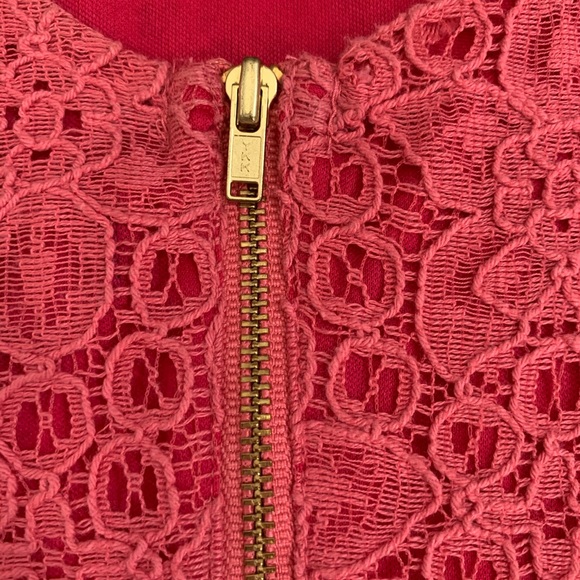 DONATED - Coral Lace/Eyelet Dress - Picture 4 of 7